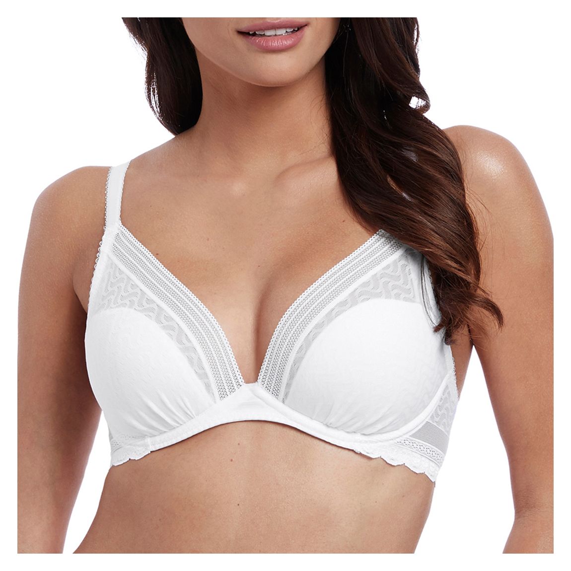 White Aphrodite Plunge Bra main product photo