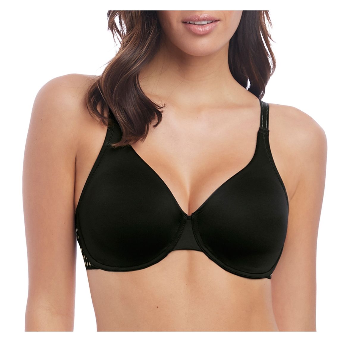 Black/Champagne Respect UW Seamless Bra main product photo