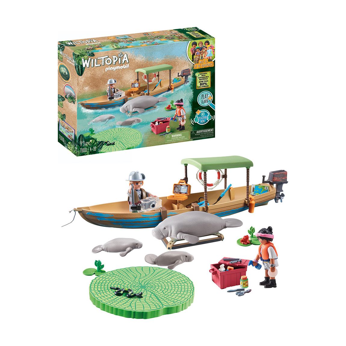 Wiltopia Amazon River Boat with Manatees - 71010 main product photo
