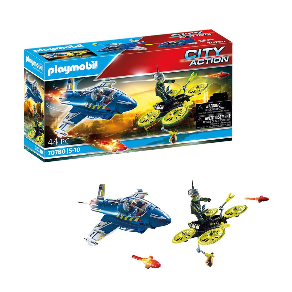 City Action Police Jet with Drone - 70780 main product photo