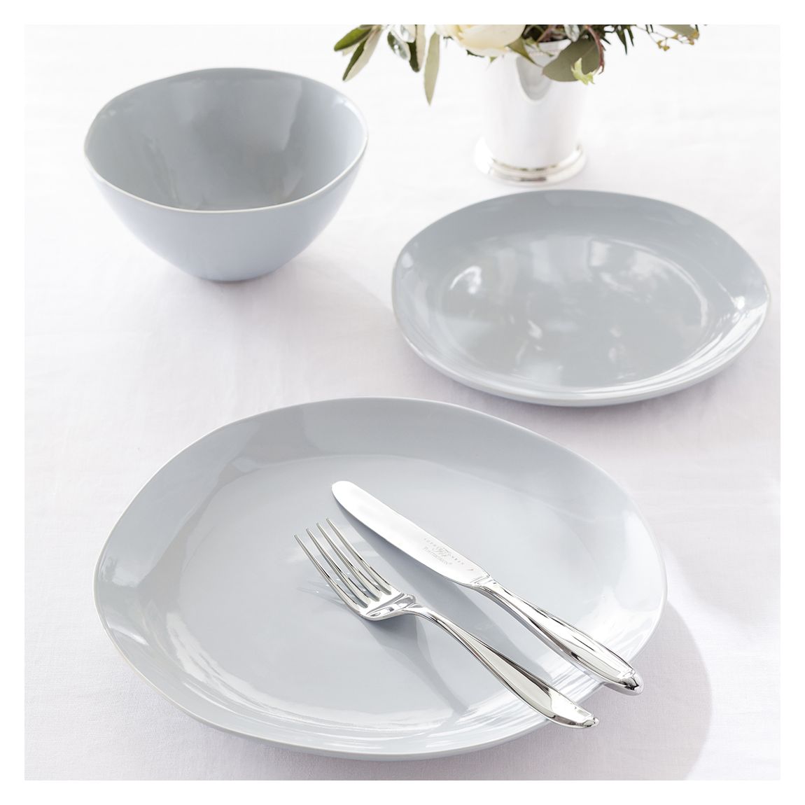 Grey 12 Piece Arbor Dinnerset main product photo