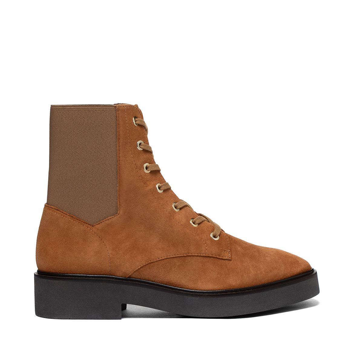 Almond Suede Henley Lace Up Ankle Boot main product photo