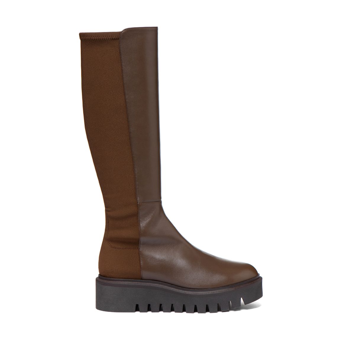 Brown Leather Chalet Knee High Boots main product photo