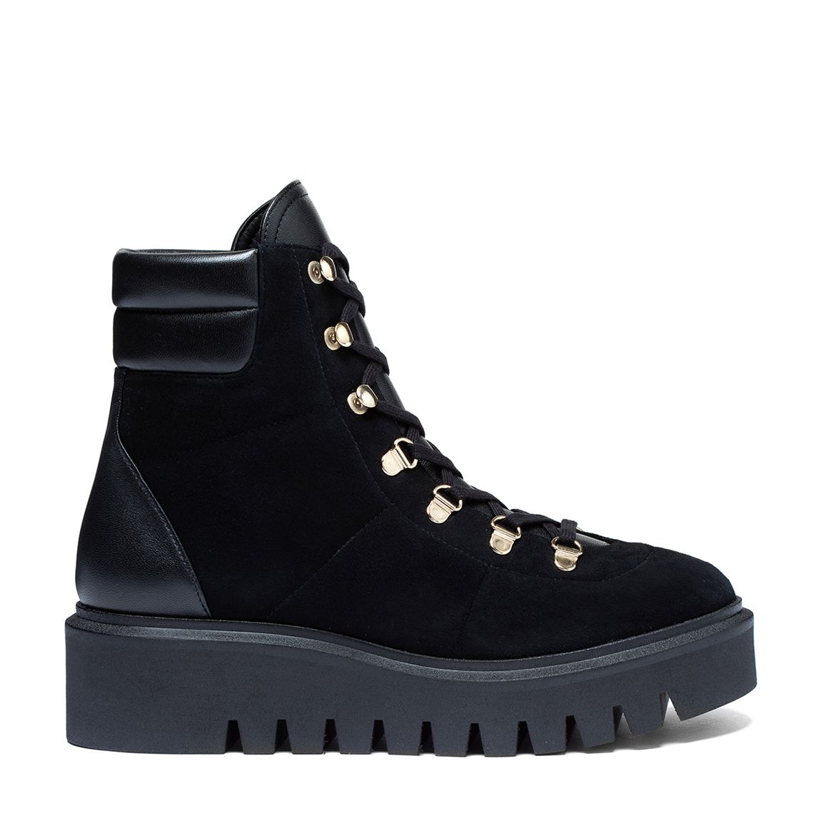 Black Chalet Lug Sole Hiker Boots main product photo
