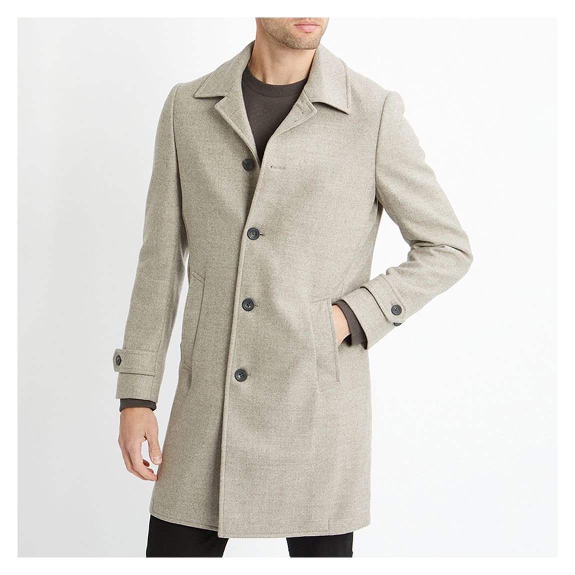 Sand Double Face Longline Coat main product photo