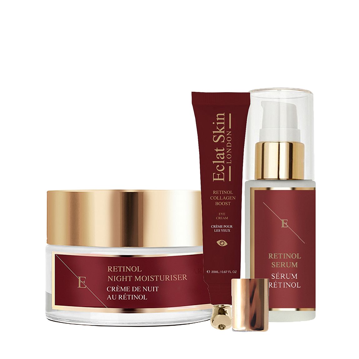 Retinol Collagen Boost Eye Cream 20ml + Retinol Moisturiser 50ml+ Pro Retinol Serum 30ml main product photo