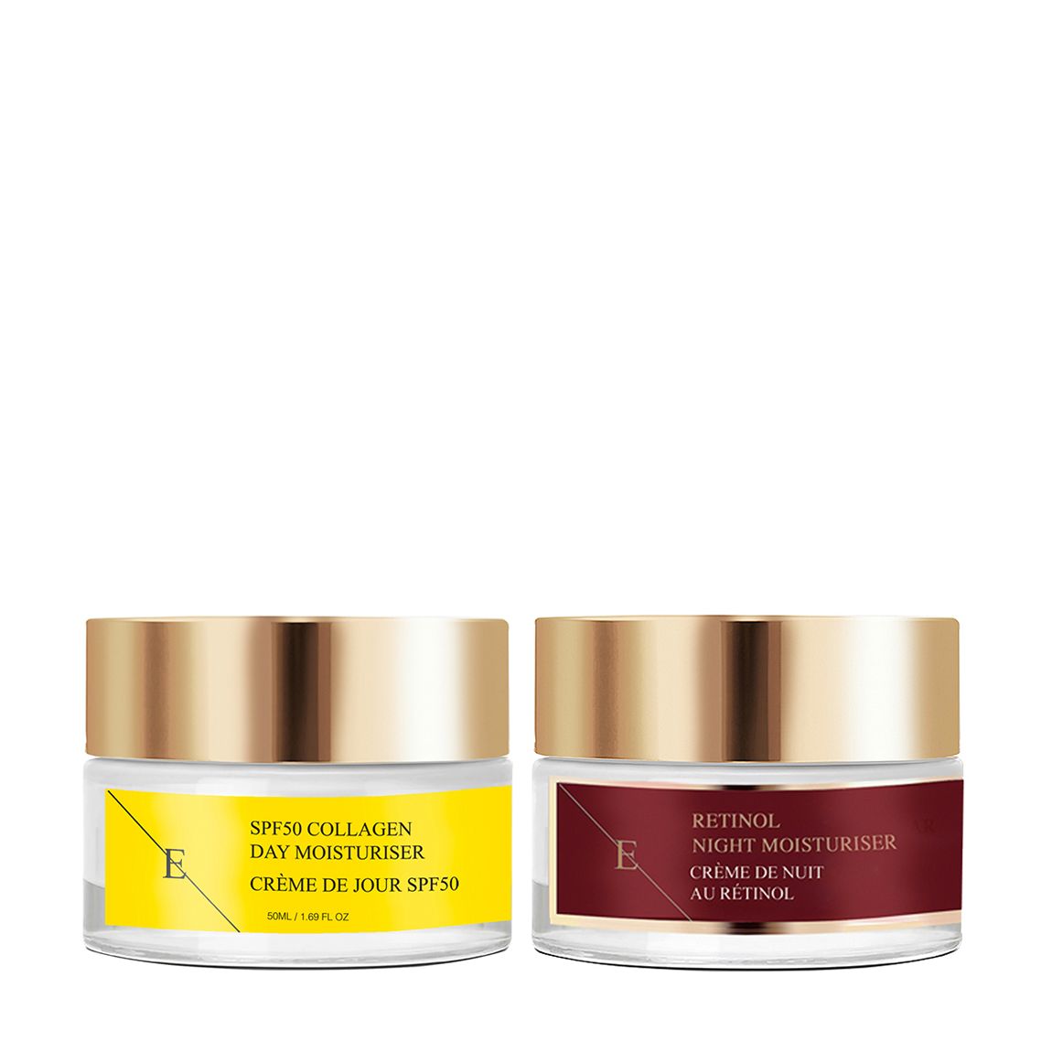 Retinol Night Moisturiser 50ml + SPF50 Collagen Day Cream 50ml main product photo