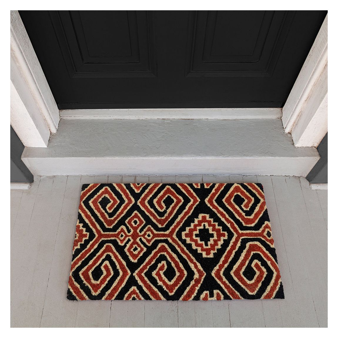 Victoria and Albert Museum Ikat Large Coir Doormat main product photo