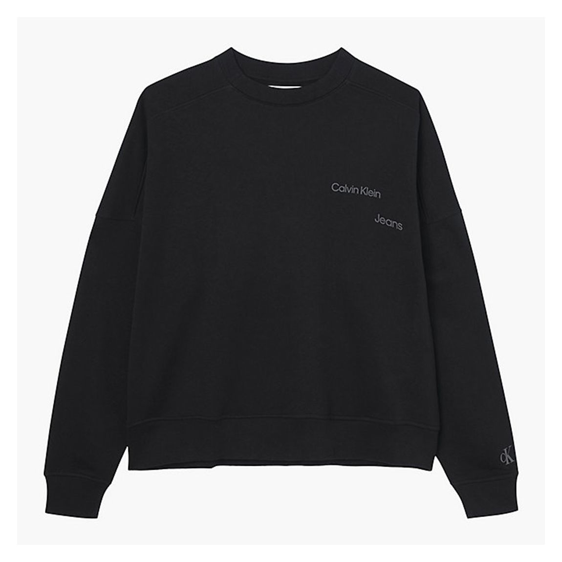 Boy's Black Small Logo Cotton Blend Sweatshirt main product photo