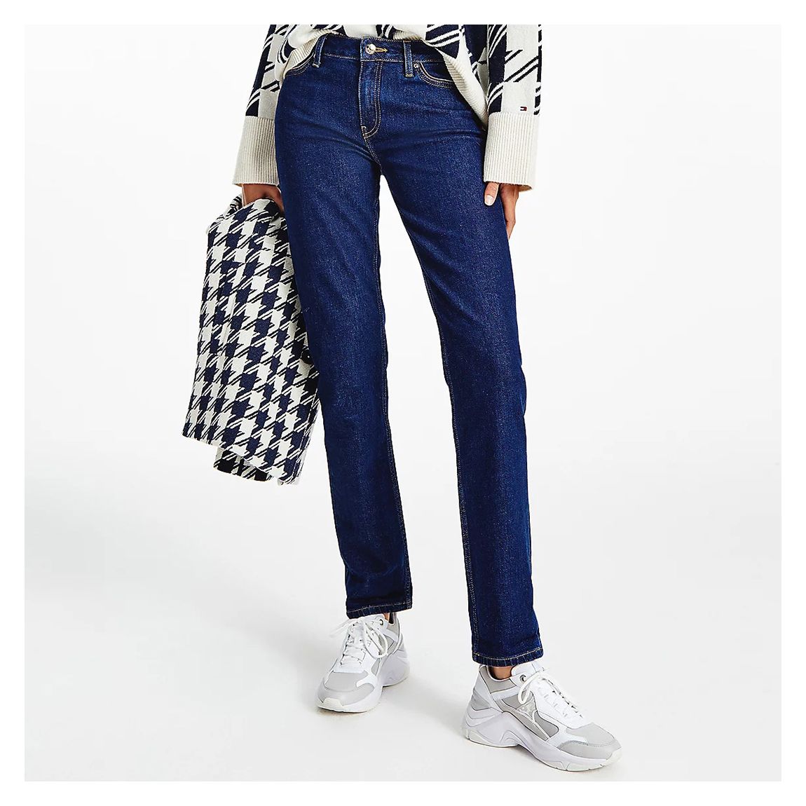 Mid Blue Marie Stretch Straight Jeans main product photo