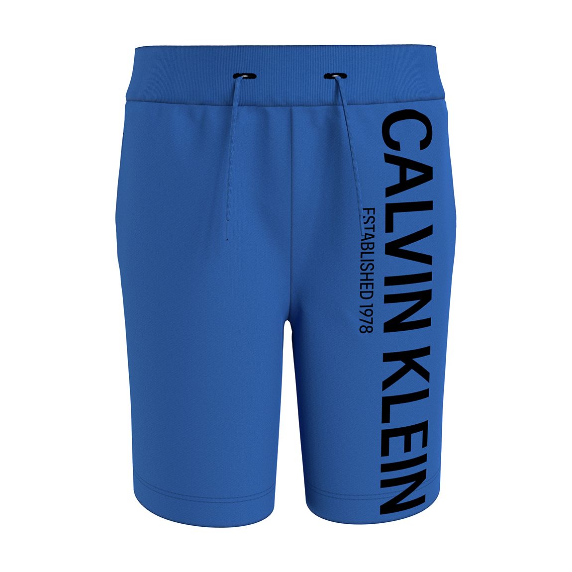 Boy's Blue Side Logo Cotton Shorts main product photo