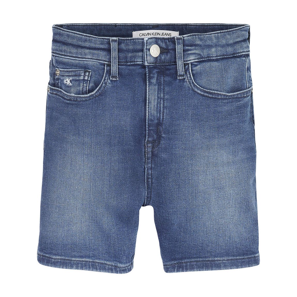 Girl's Mid Blue Bermuda Stretch Shorts main product photo