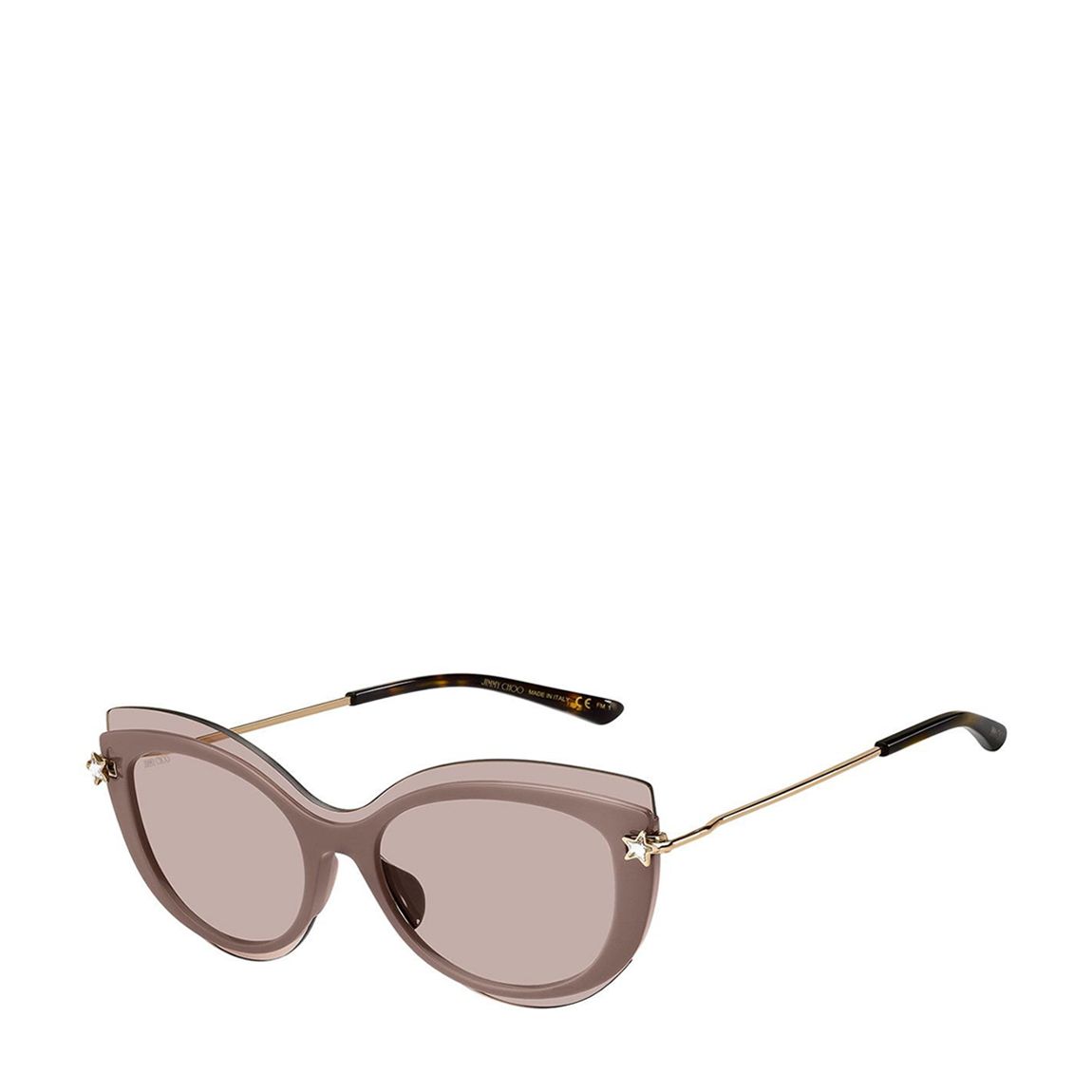 Women's Nude/Gold Cat Eye Jimmy Choo Sunglasses 99mm main product photo