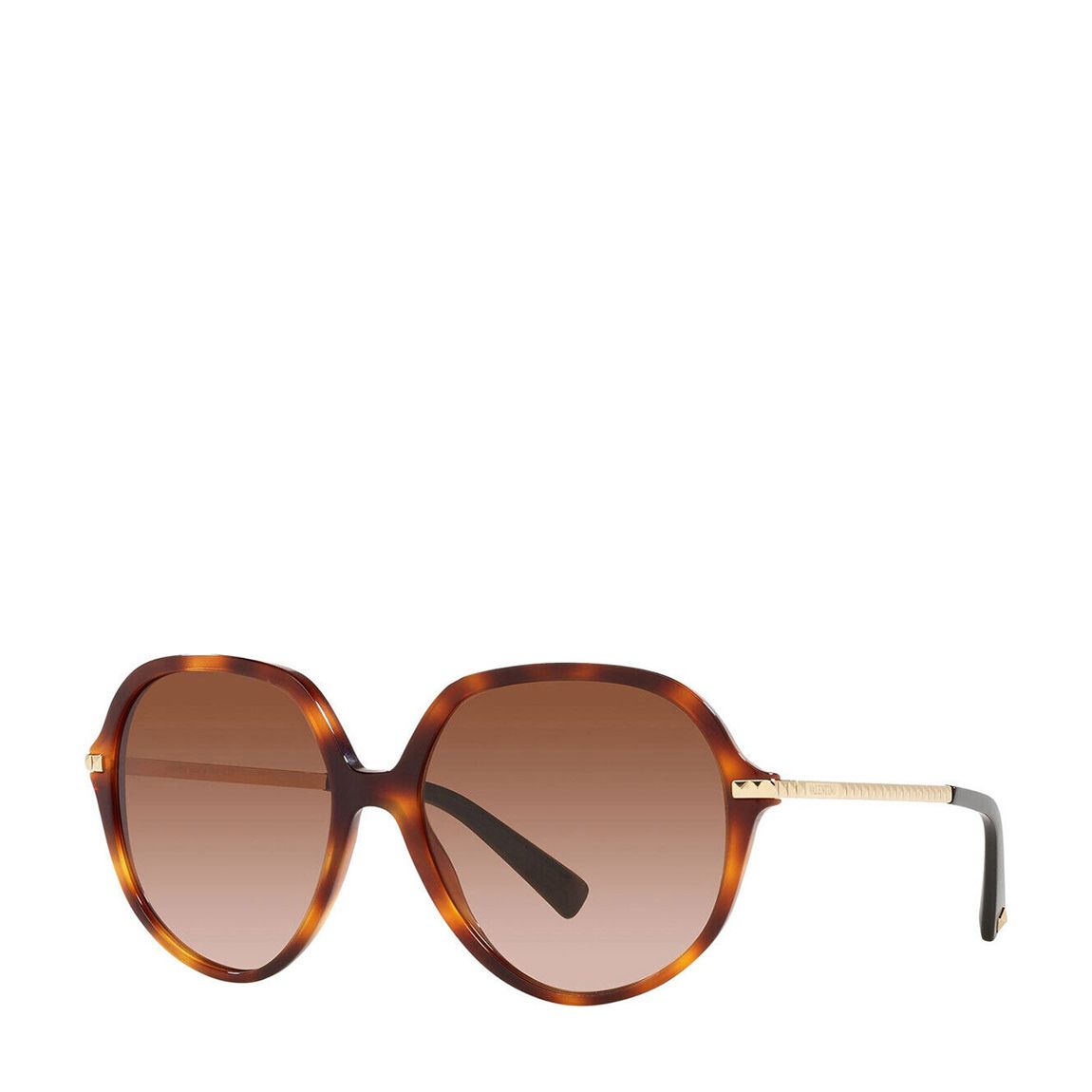 Women's Brown/Gold Light Havana Valentino Sunglasses 57mm main product photo