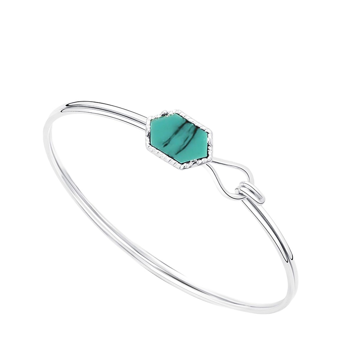 Silver Turquoise Bangle main product photo