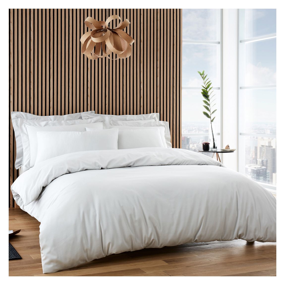 320TC Double Duvet Cover Set, White main product photo