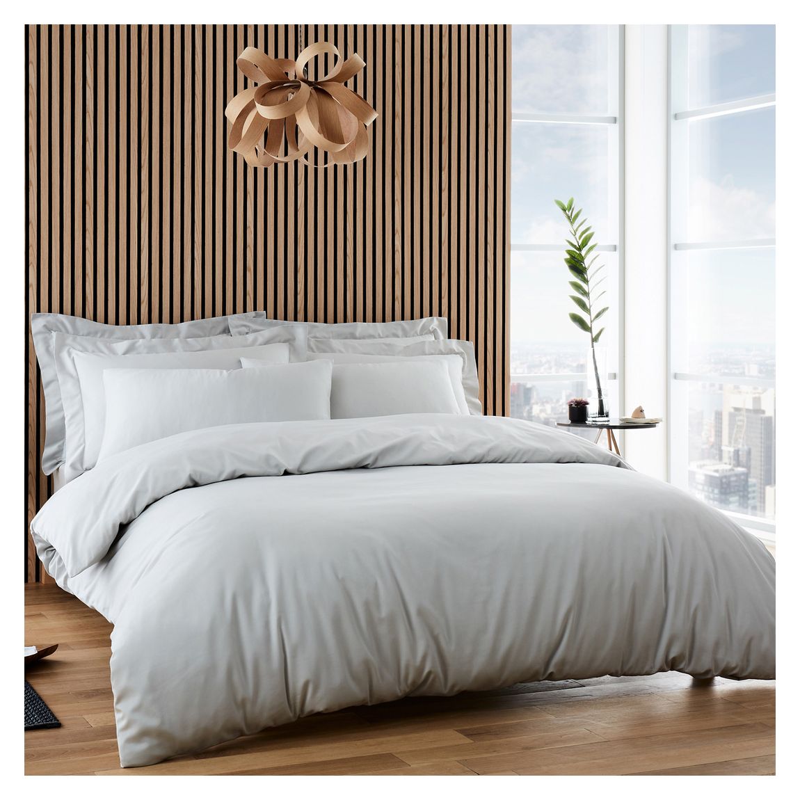 320TC Single Duvet Cover Set, Silver main product photo