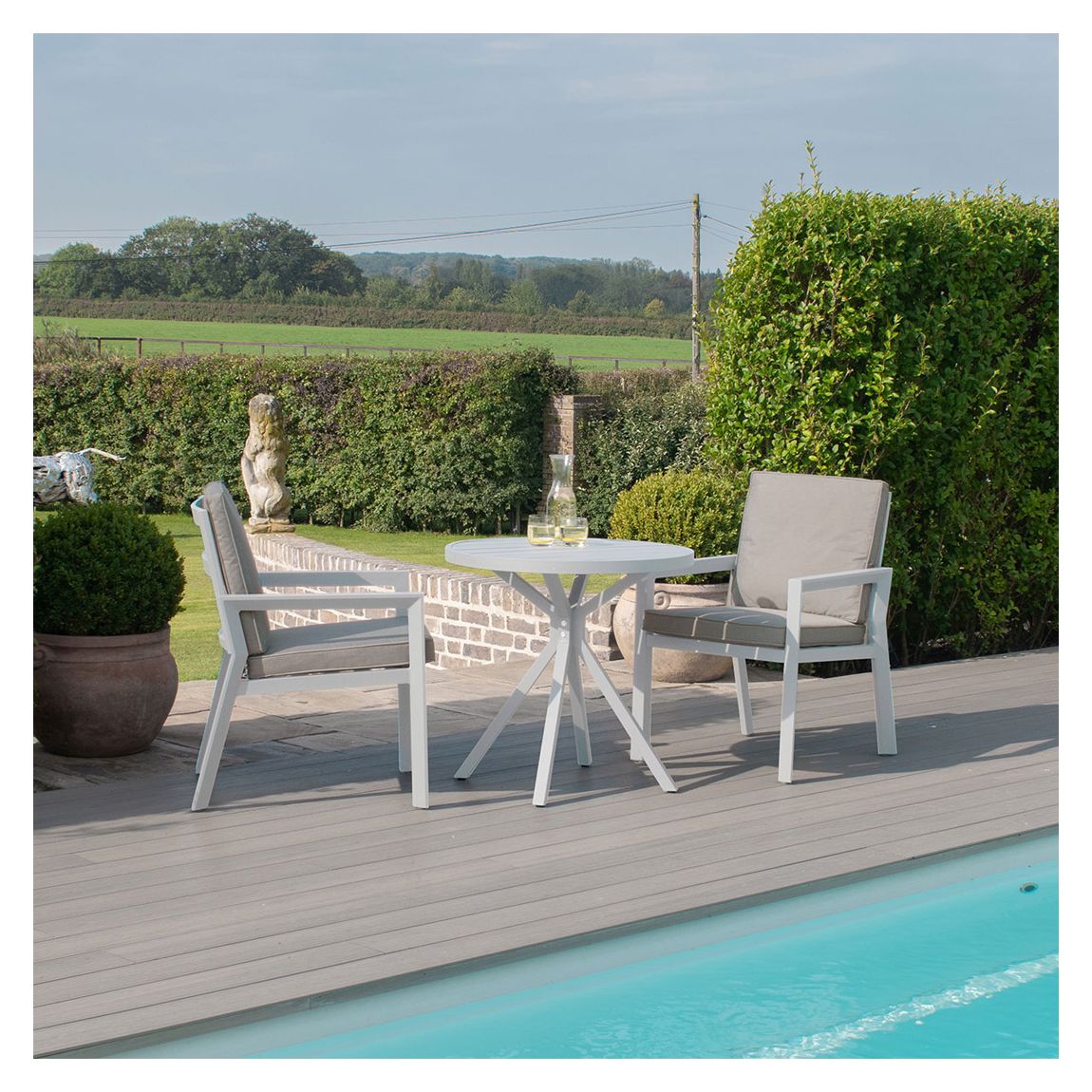 SAVE £116 - New York 3 Piece Bistro Set , White main product photo