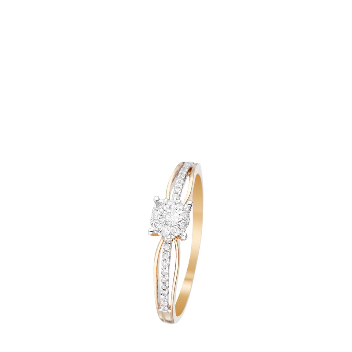 Gold Diamond Square Stone Ring main product photo