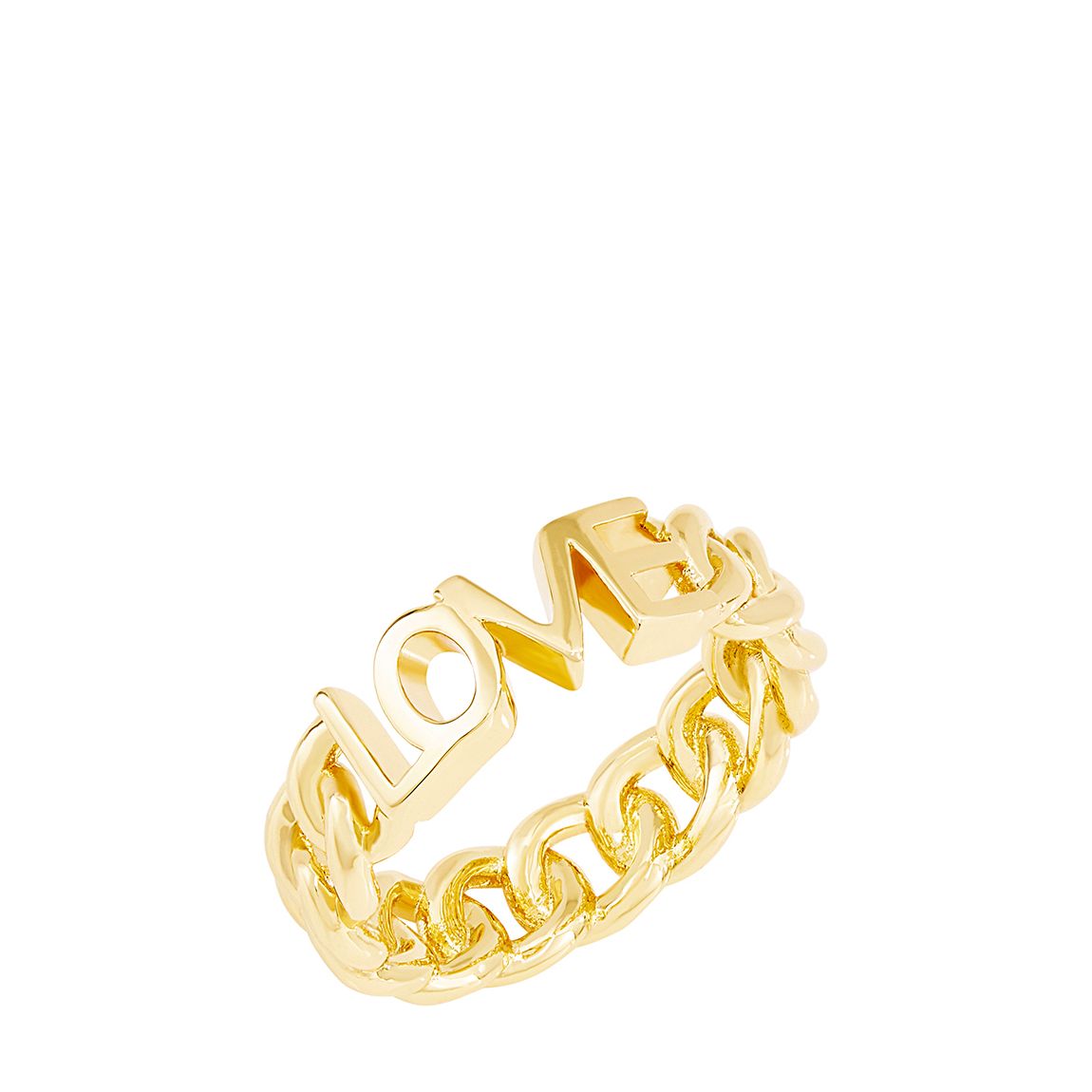 18k Gold Plated Chained To My Heart Ring main product photo