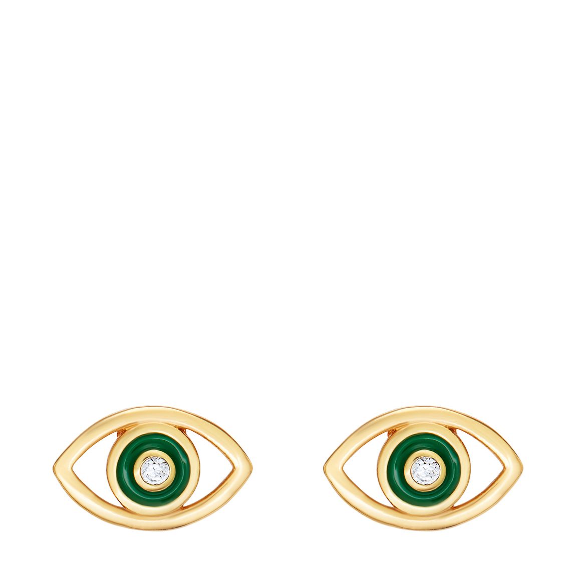 18k Gold Plated Eye Luck Out Earrings main product photo