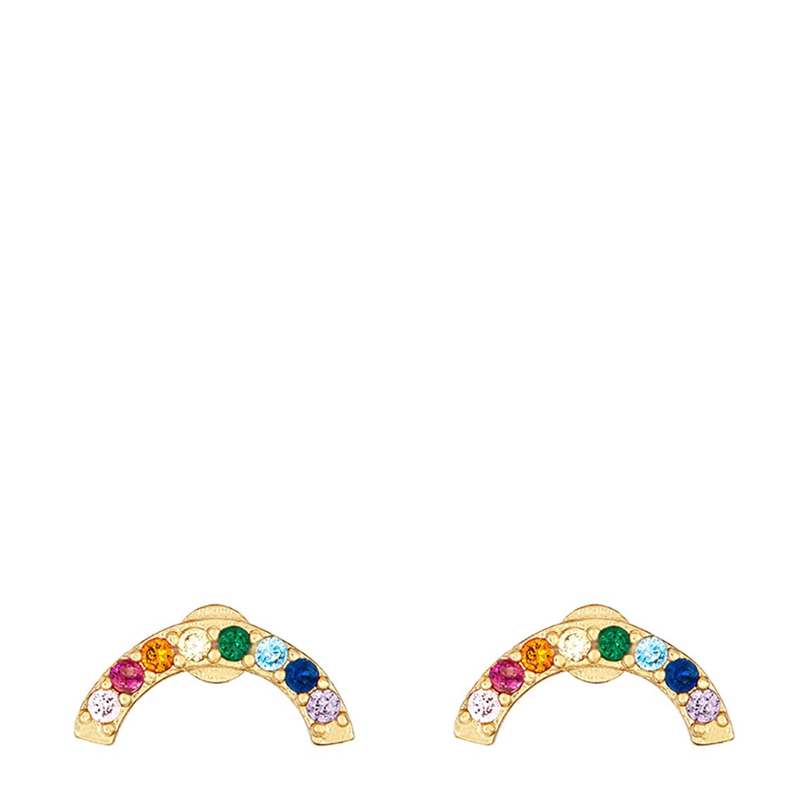 18k Gold Plated Rainbow Luck Earrings main product photo