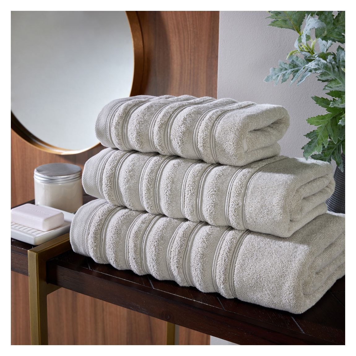 Ripple Hand Towel, Grey main product photo
