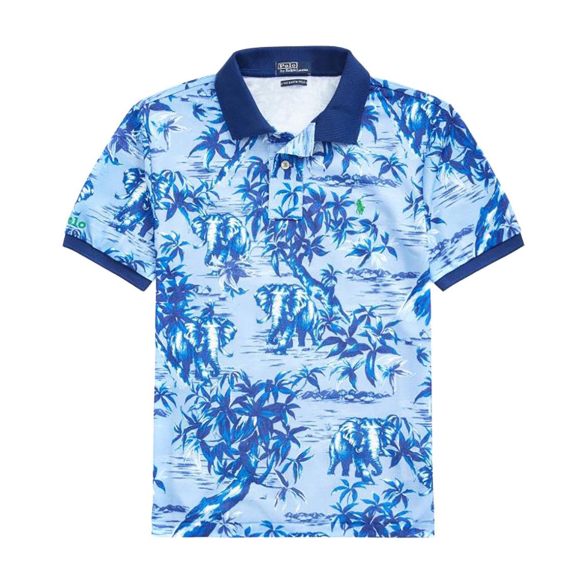 Older Boy's Palm Tree Print Polo Shirt main product photo