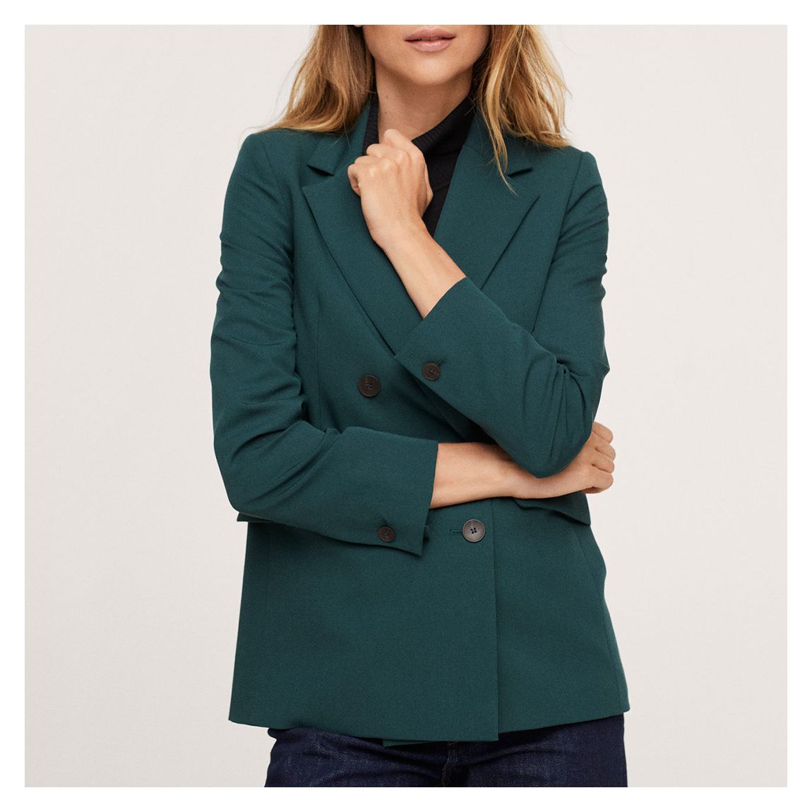 Teal Double Breasted Blazer main product photo