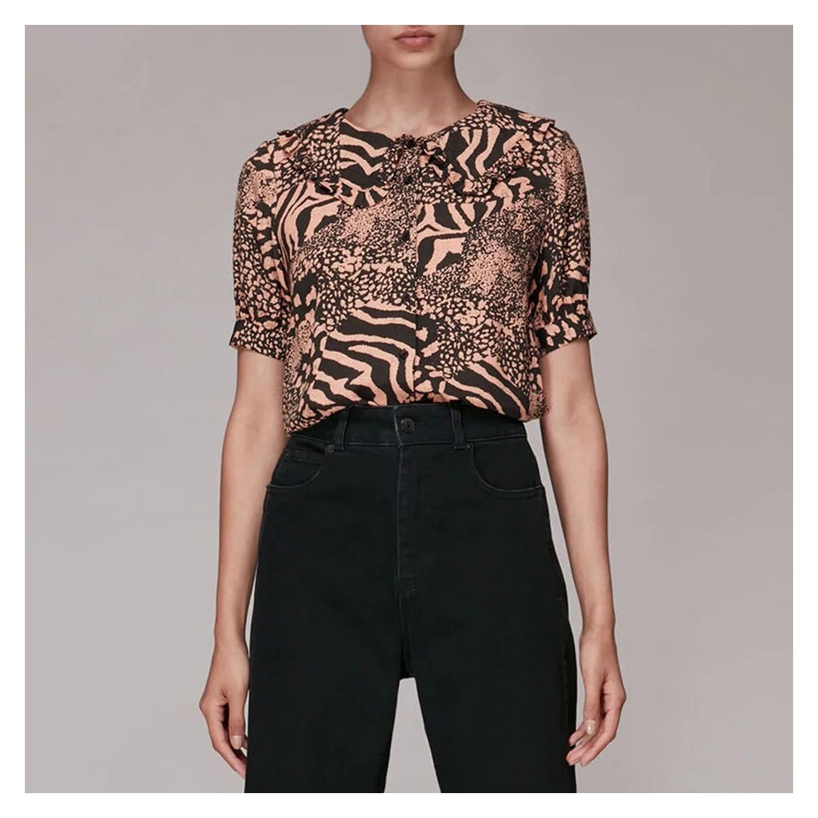 Multi Animal Print Maggie Top main product photo