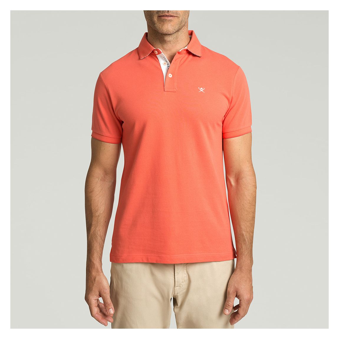 Orange Short Sleeve Cotton Polo Shirt main product photo