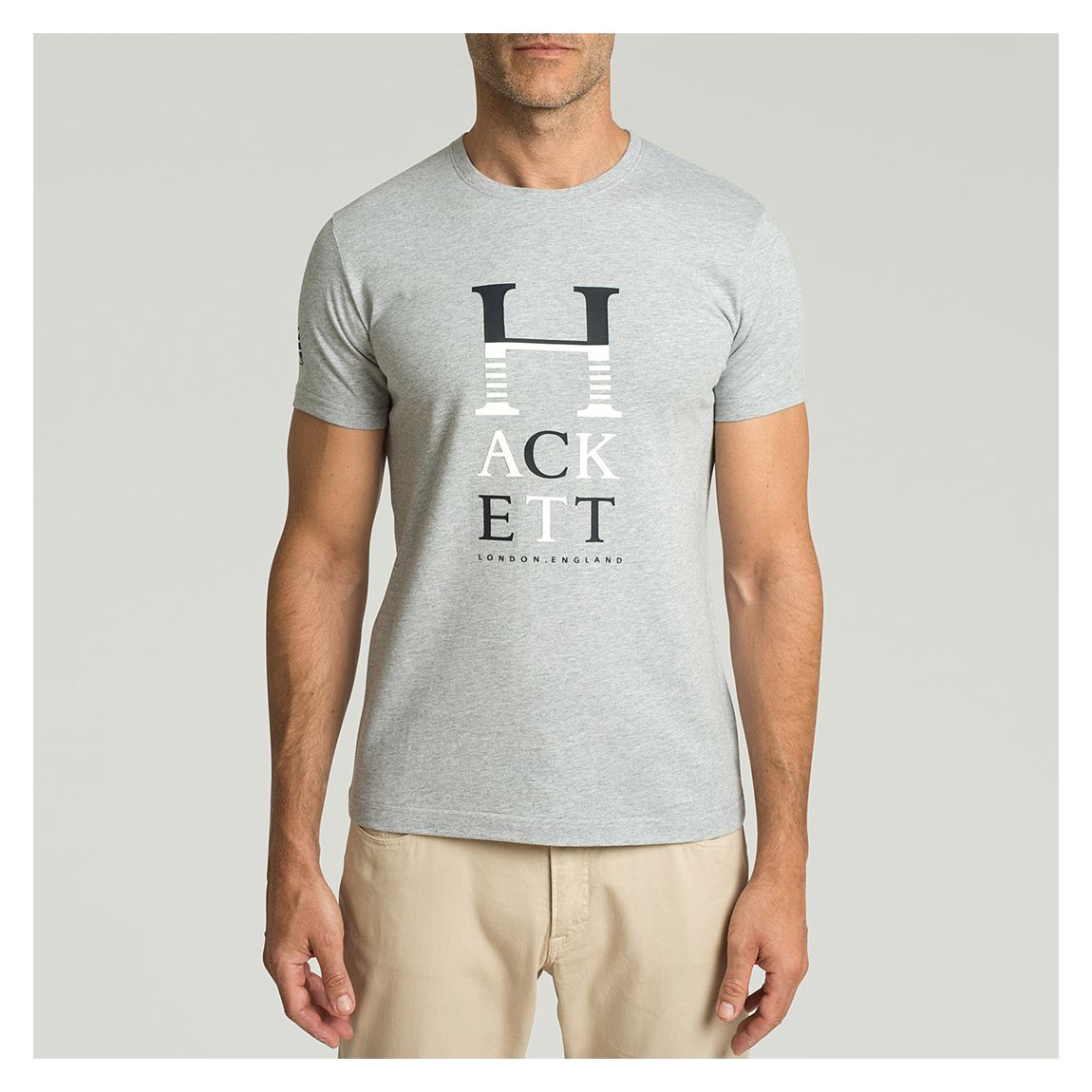 Grey Stacked Logo Cotton T-Shirt main product photo