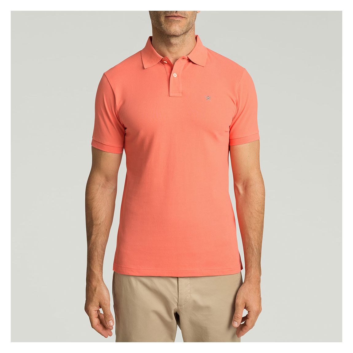 Orange Slim Fit Cotton Polo Shirt main product photo