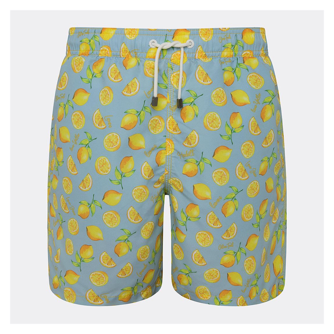 Yellow Lemon Print Swim Shorts main product photo
