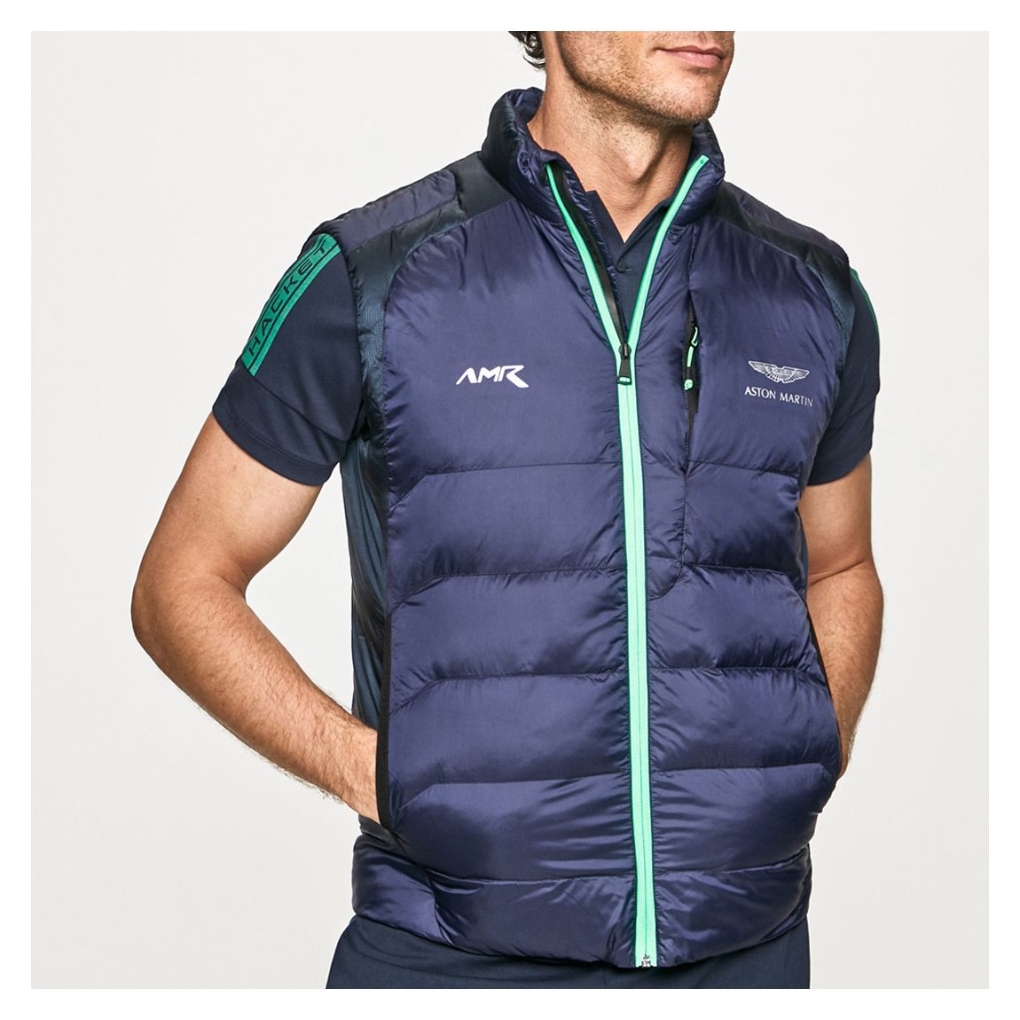Blue Quilted AMR Gilet main product photo