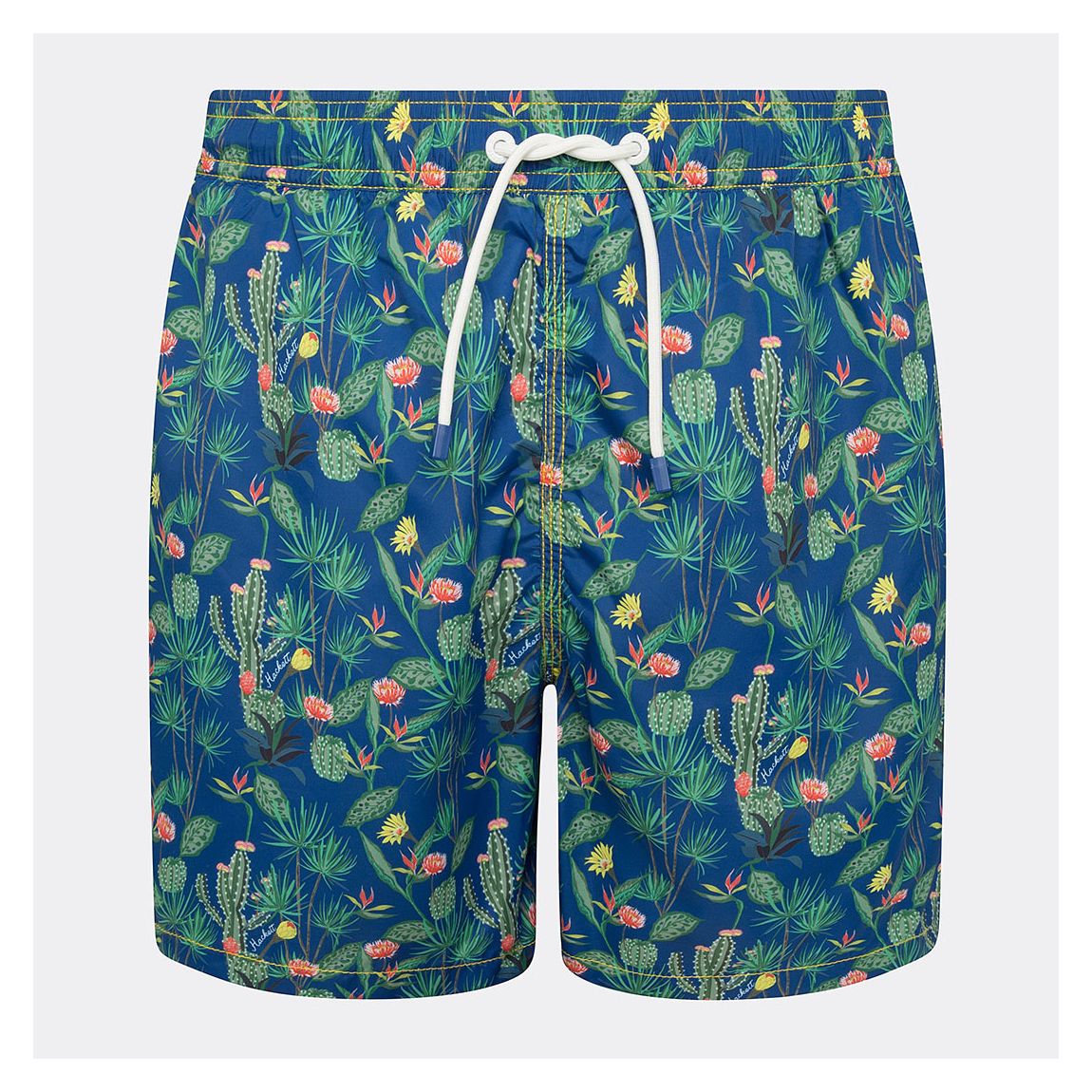 Blue Cactus Print Swim Shorts main product photo