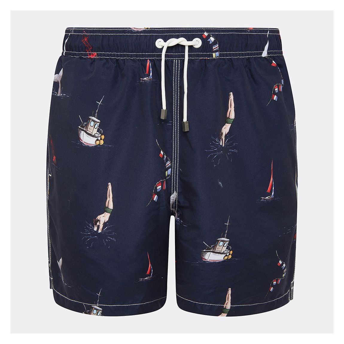 Navy Scatter Print Swim Shorts main product photo