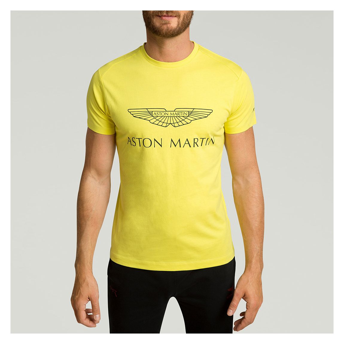 Yellow AMR Logo Cotton T-shirt main product photo