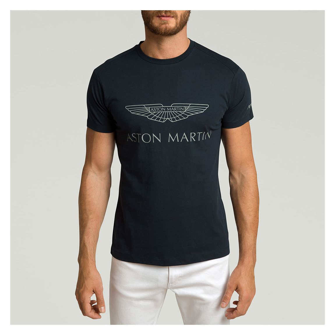 Black AMR Logo Cotton T-Shirt main product photo