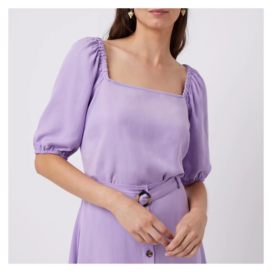 Violet Square Neck Simple Top main product photo