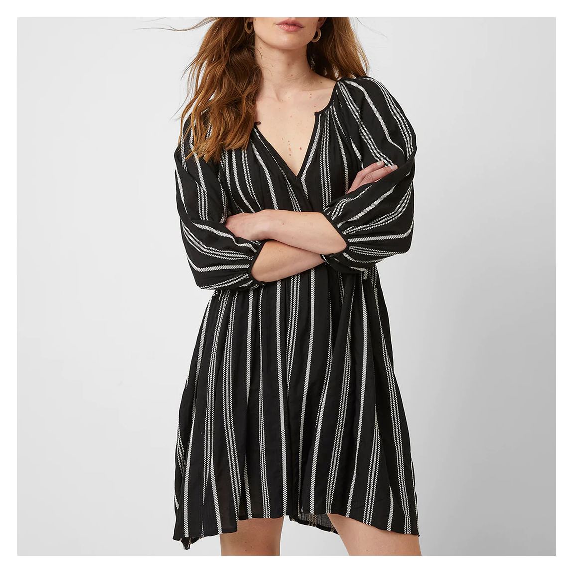 Black Striped Mini Dress main product photo