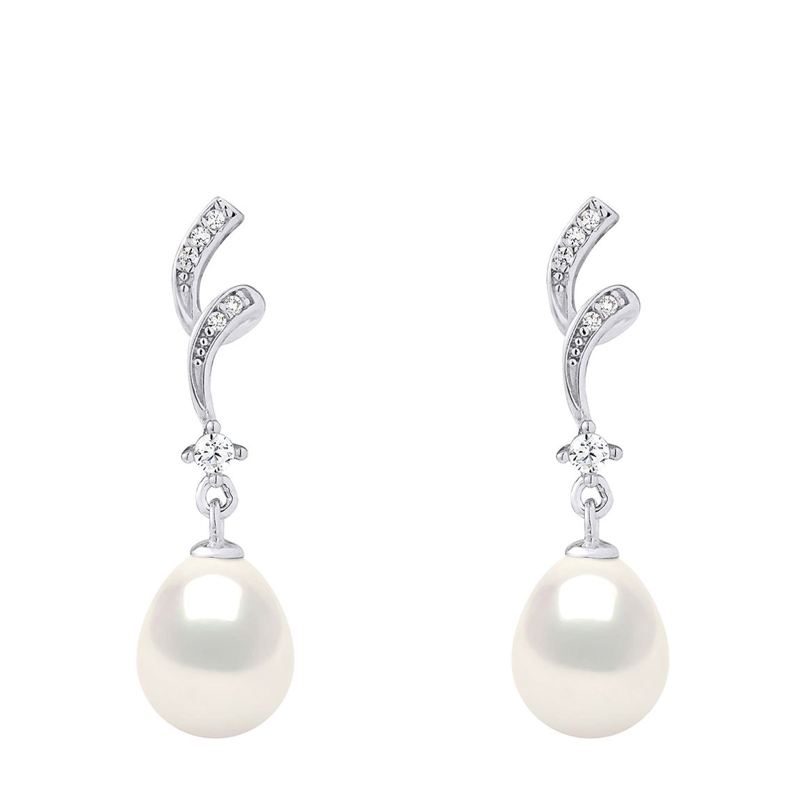 Silver/Natural Pink Real Cultured Freshwater Pearl Earrings main product photo