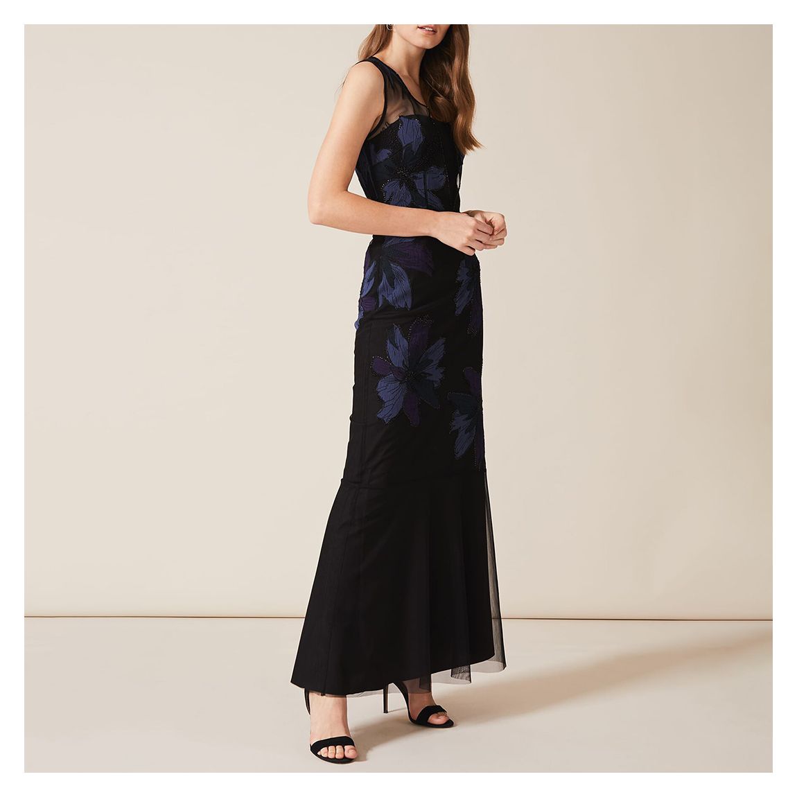 Black Floral Barbara Dress main product photo