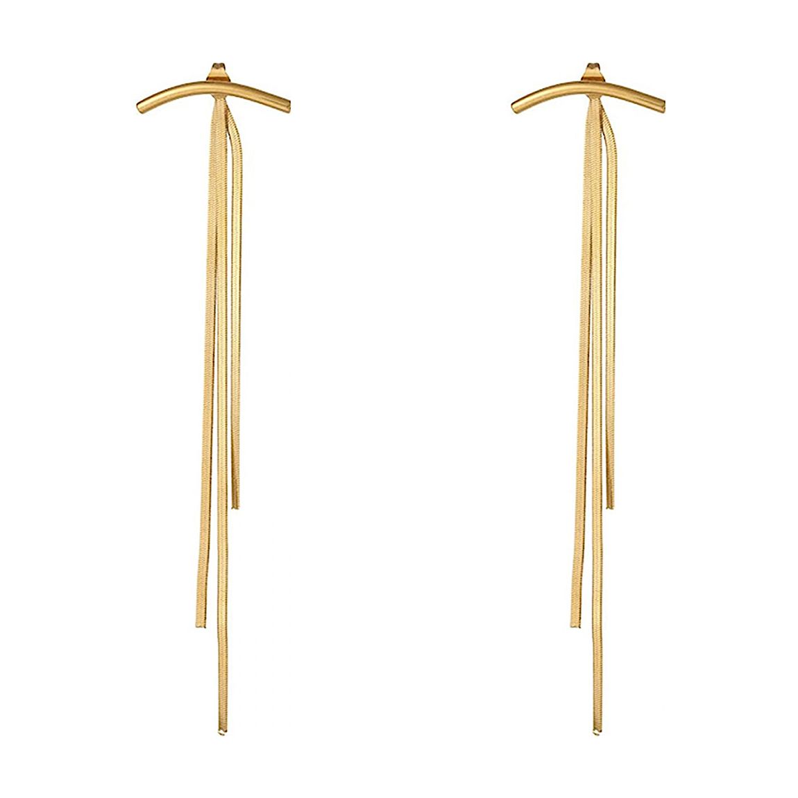 18K Gold Chain Drop Modern Earrings main product photo