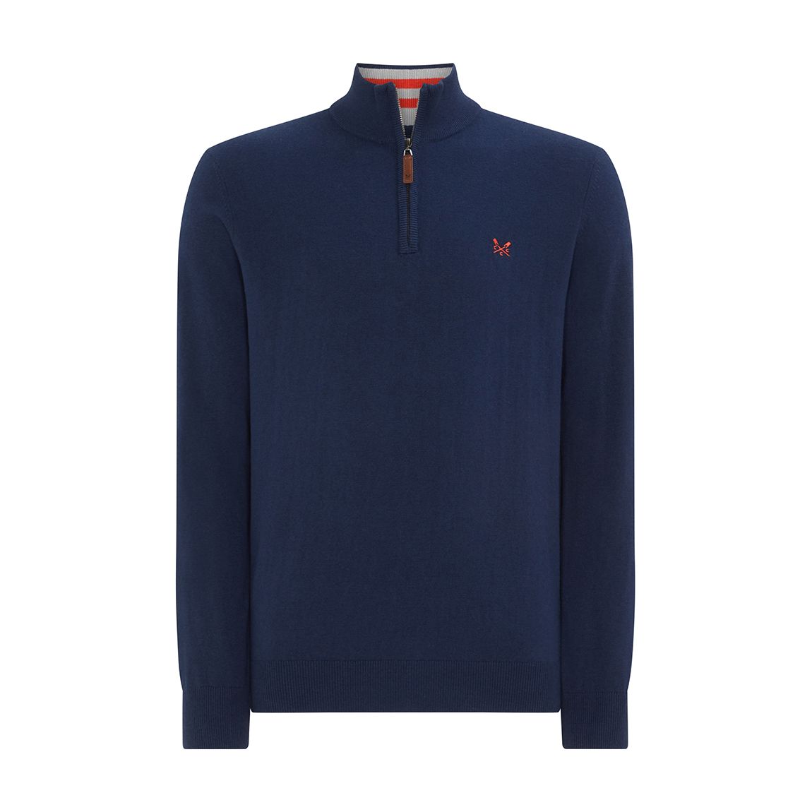 Navy Half Zip Solid Jumper main product photo