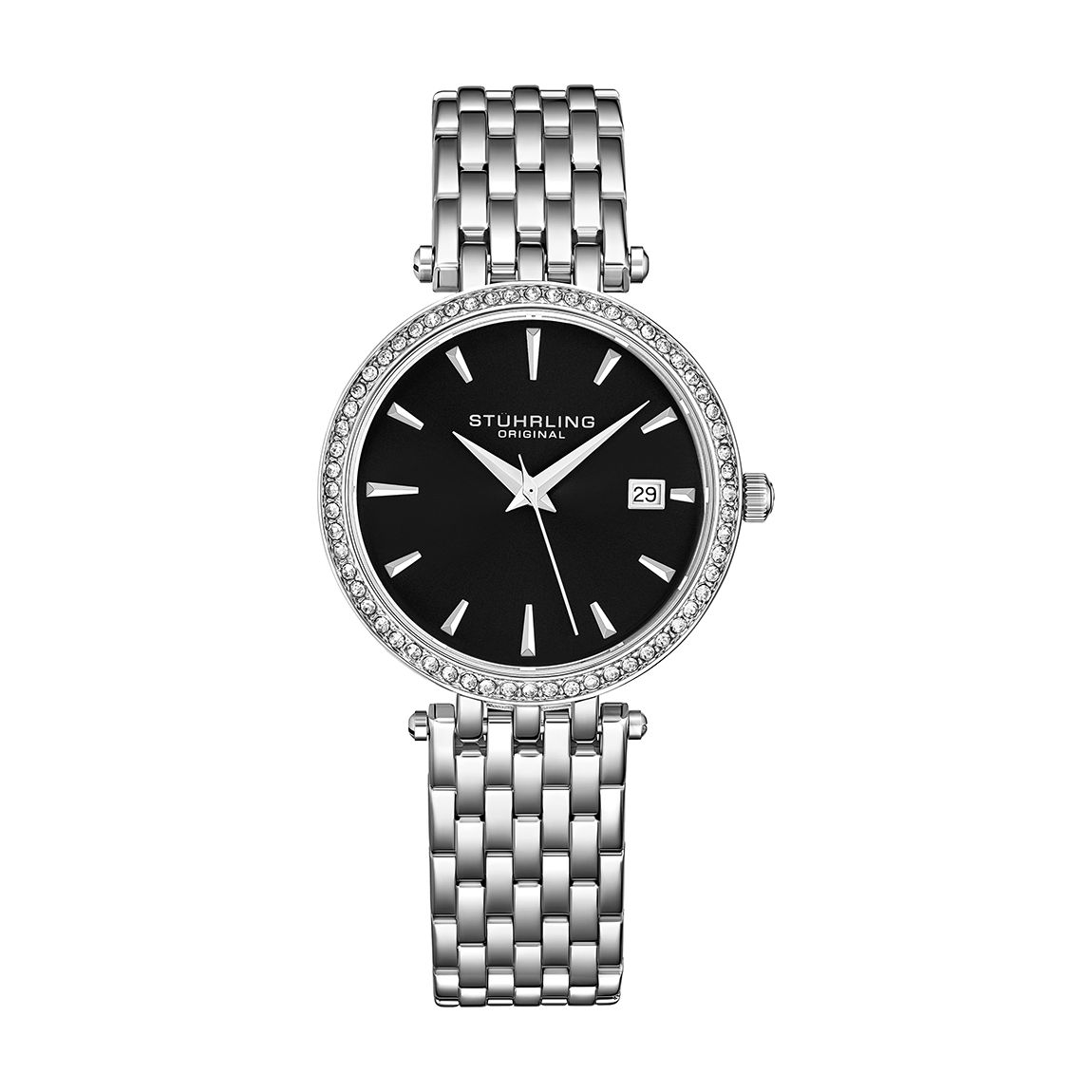 Women's Silver/Black Dial Quartz Bracelet Watch main product photo