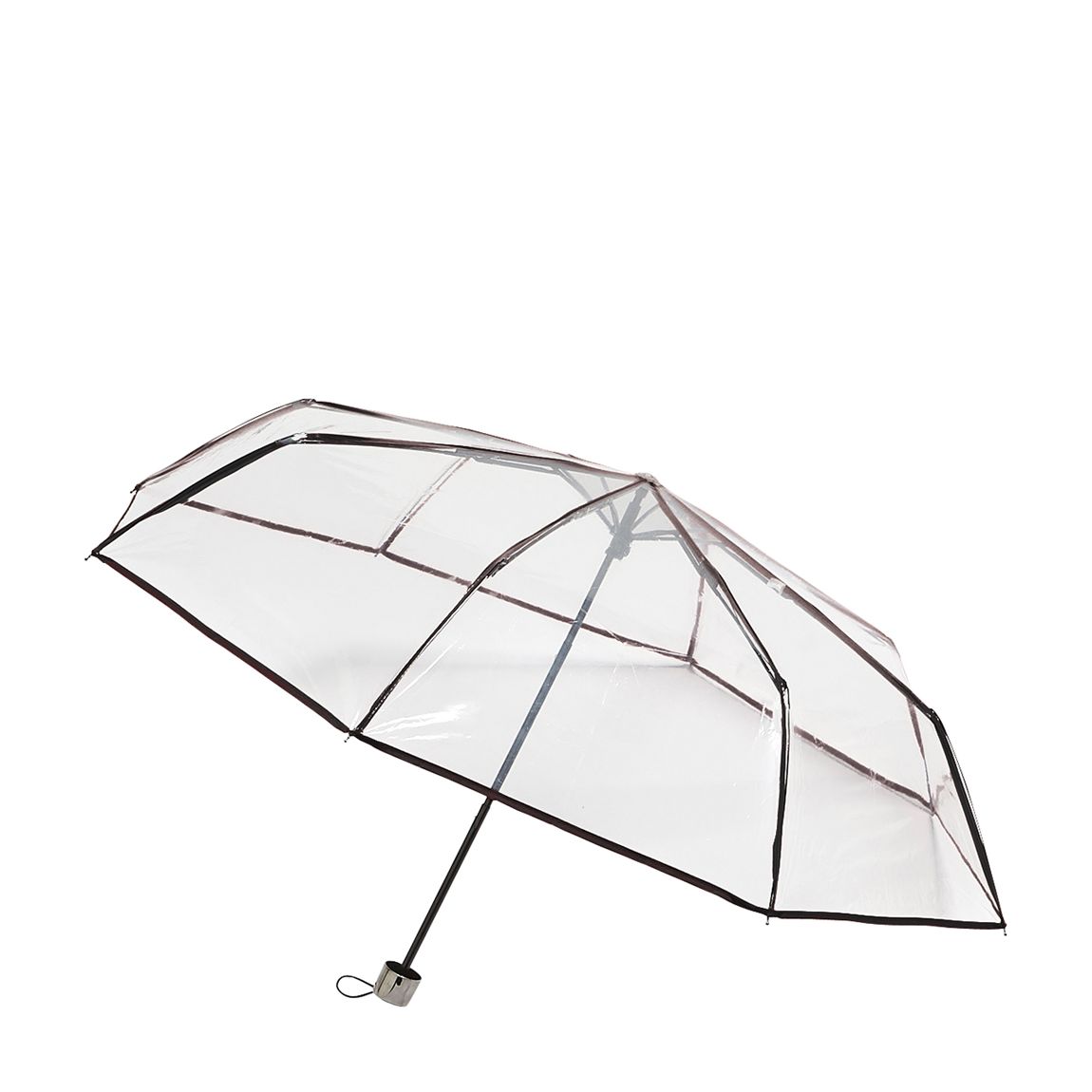 Women's Black Folding Transparent Umbrella main product photo