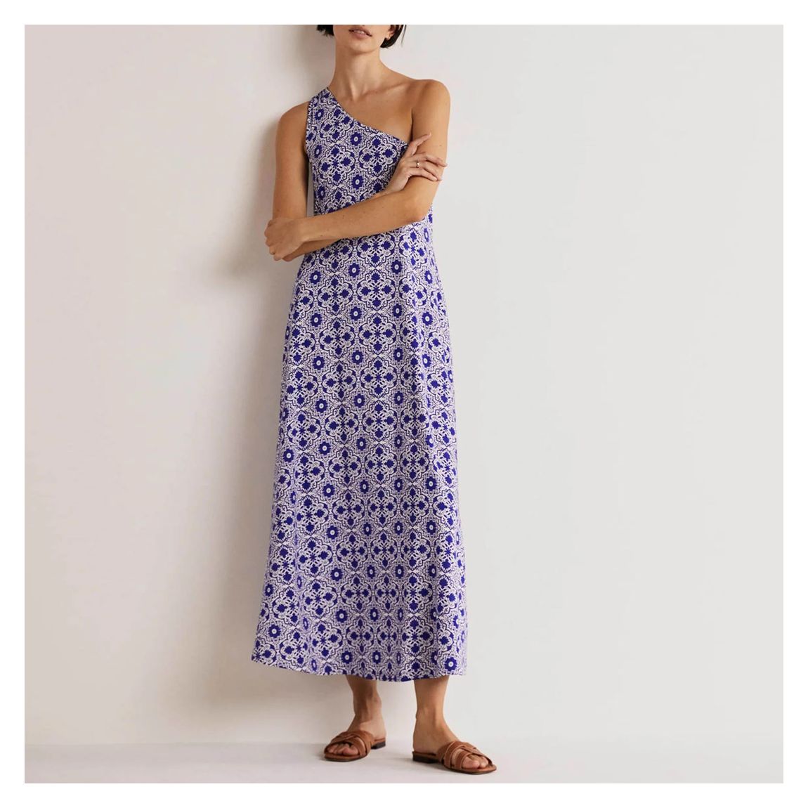 Purple One Shoulder Midi Dress main product photo