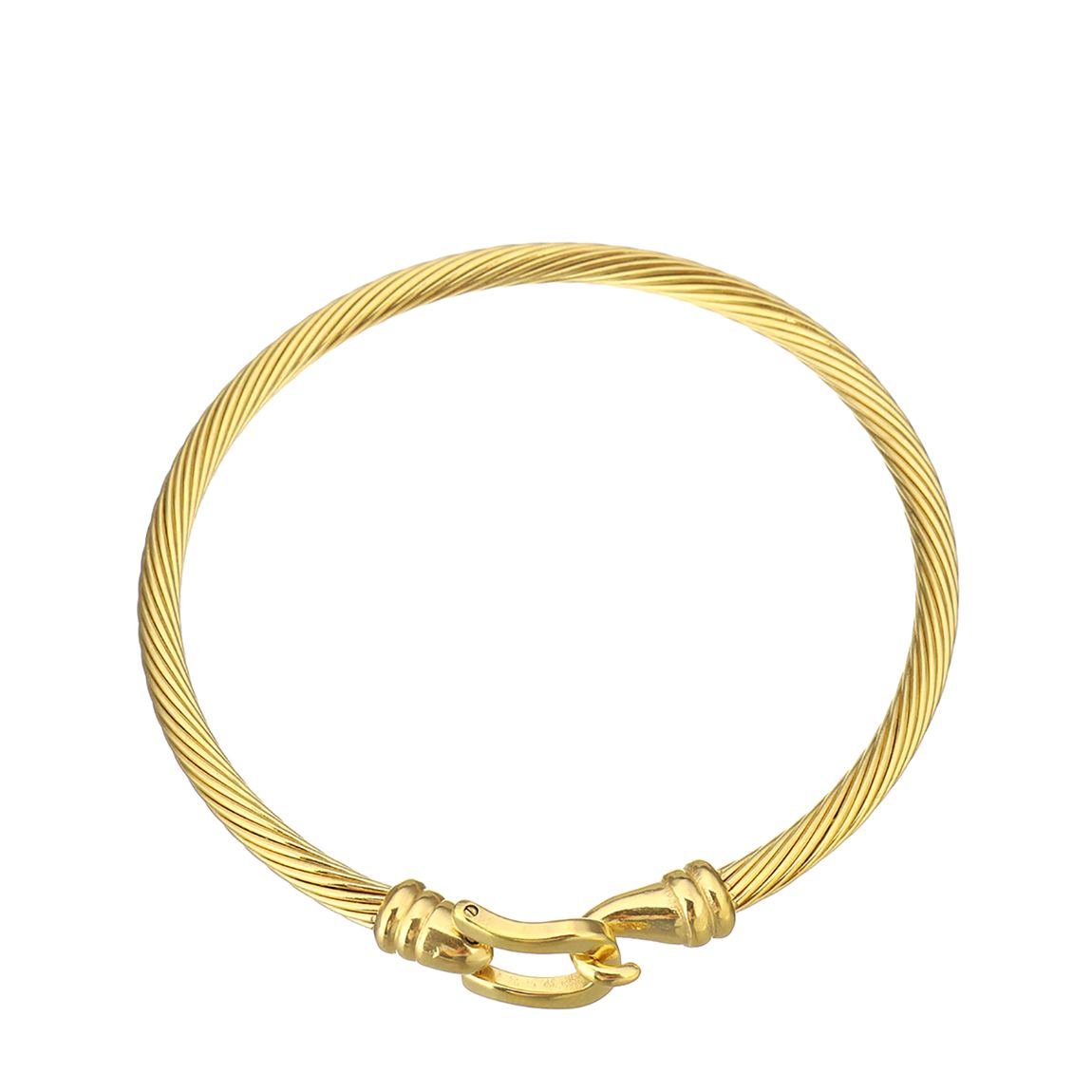 18K Gold Textured Bangle main product photo