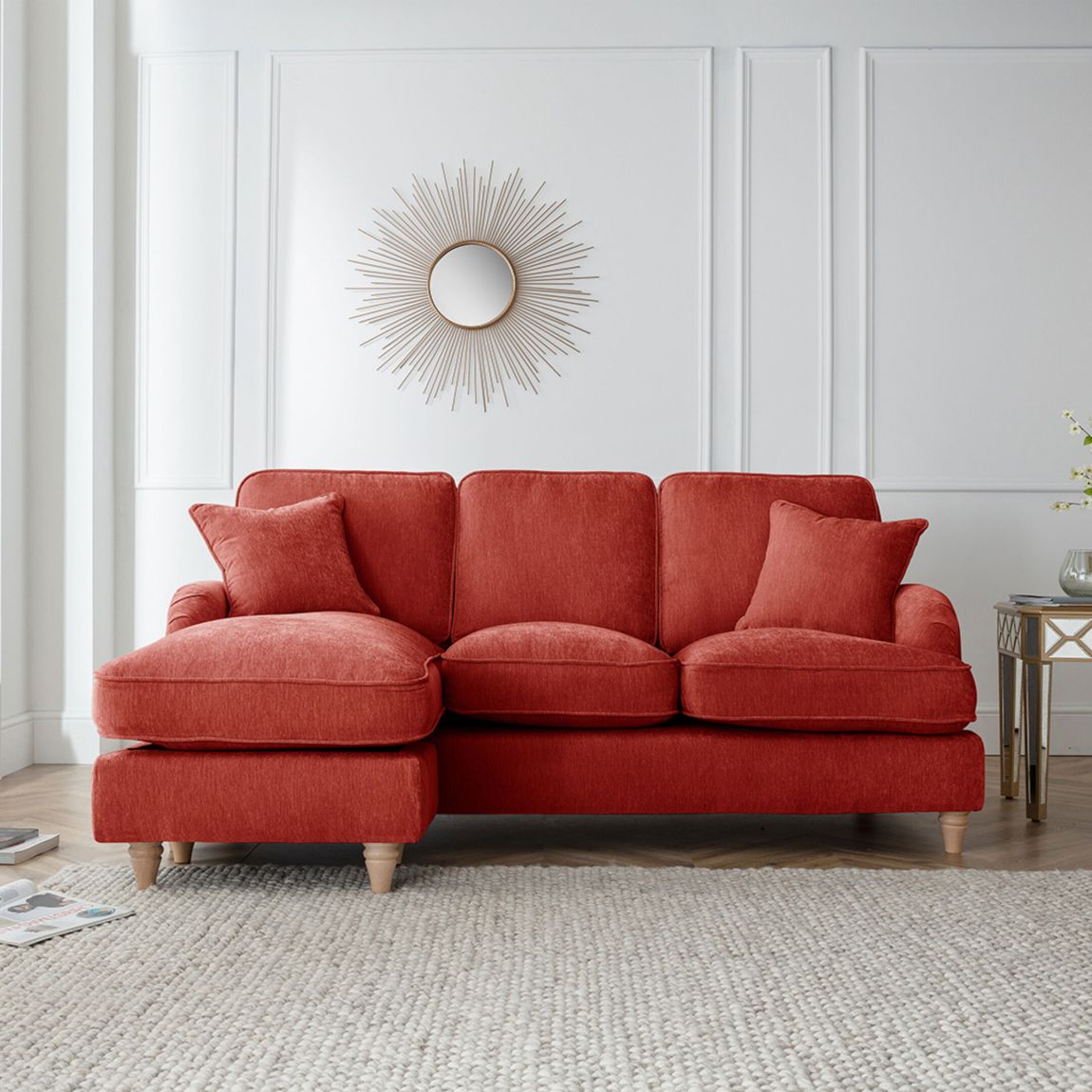 The Swift Left Hand Chaise Sofa, Manhattan Apricot main product photo
